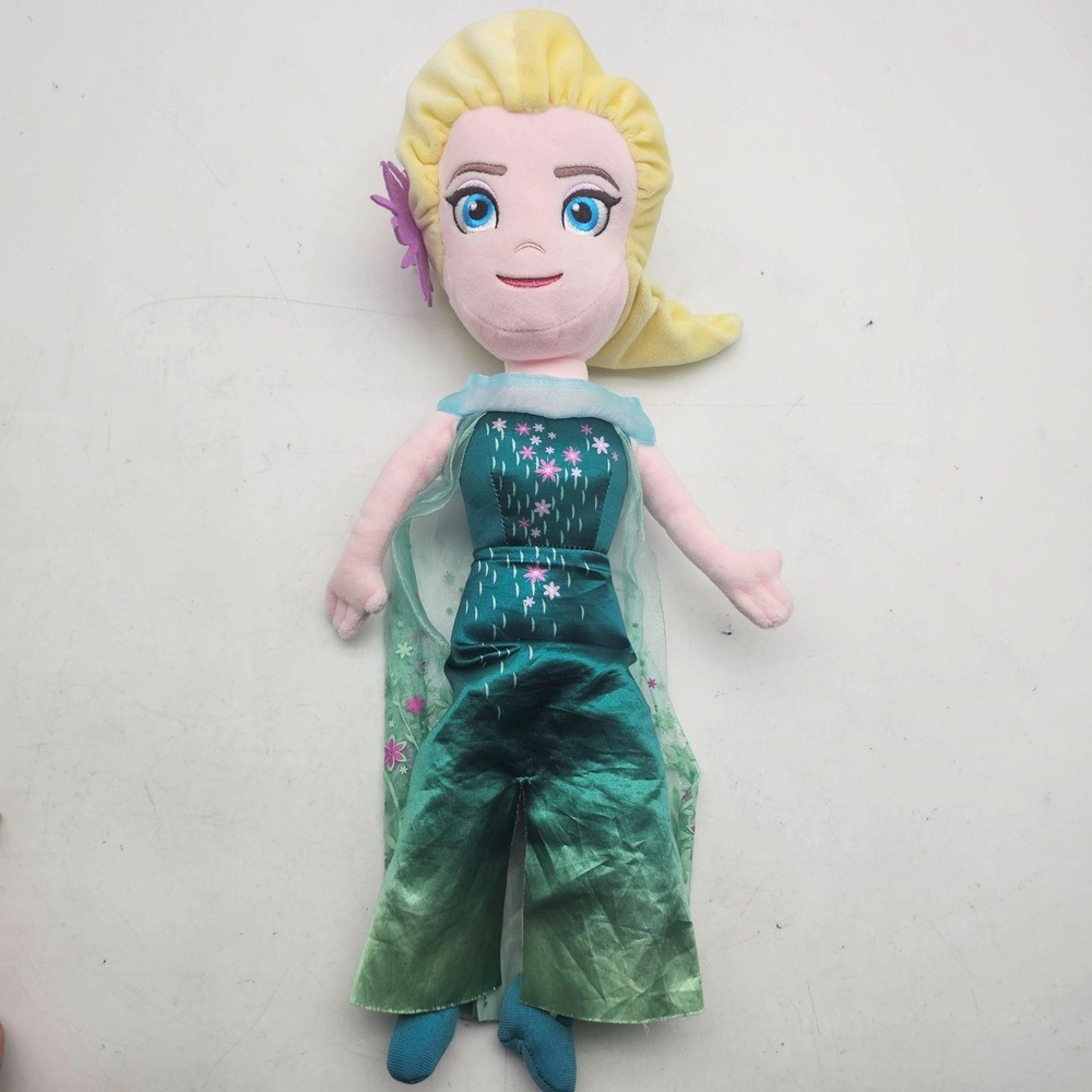Kohl's Cares Disney Frozen Elsa Plush Doll Stuffed Toy Medium Green Dress